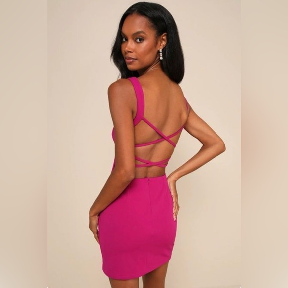 🌺Lulus Strappy Back Mini Dress - Picture 2 of 7